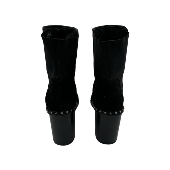 RAG & BONE Romi Wax Suede Leather Stud Chelsea Boot Black EU39.5/US9.5 - Picture 12 of 14
